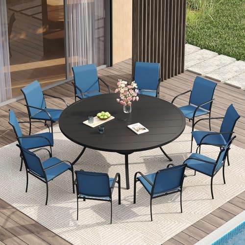 VICLLAX Large Patio Dining Furniture Set, Outdoor Dining Set by HOME