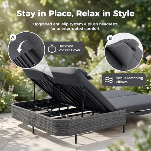 RADIATA 51.2" Double Chaise Lounge Set - Image 6