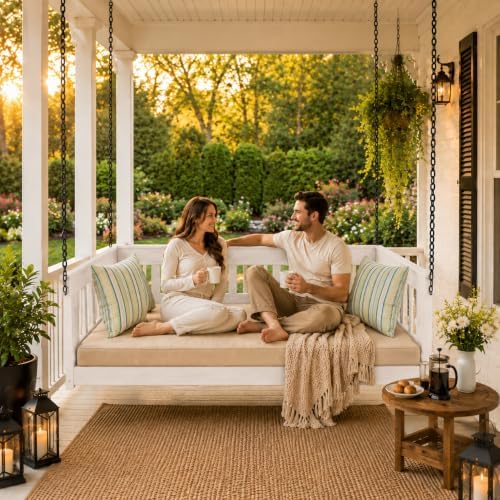 Amish Made Twin White Hanging Daybed, Made in USA - Image 4