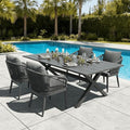5 Pieces Outdoor Patio Dining Set, Aluminium Rectangular Dining Table and by LayinSun