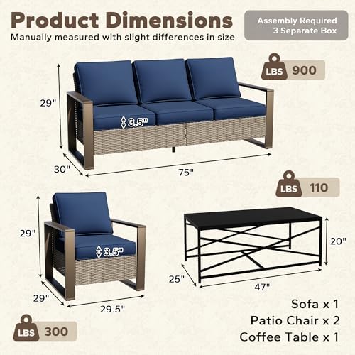 4 Pieces Patio Furniture Set - Image 2