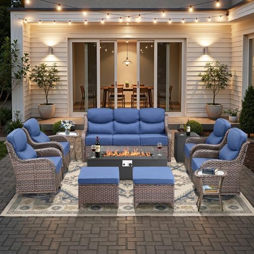 11 Piece Outdoor Wicker Patio Furniture Set by HUMMUH