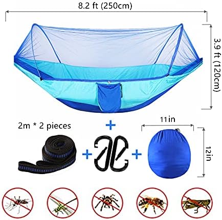 LFL Camping Hammock with Mosquito Net Outdoor Hammock with Bug Net - Image 4