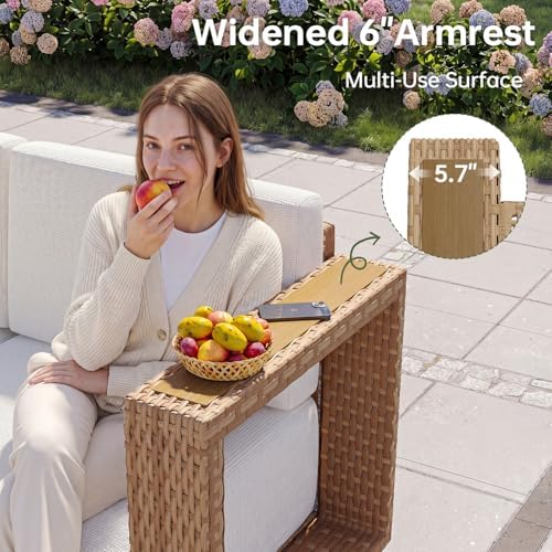 Aoxun Patio Furniture Set, 6 Piece Outdoor Sofa Set, Outdoor Conversation Set - Image 4