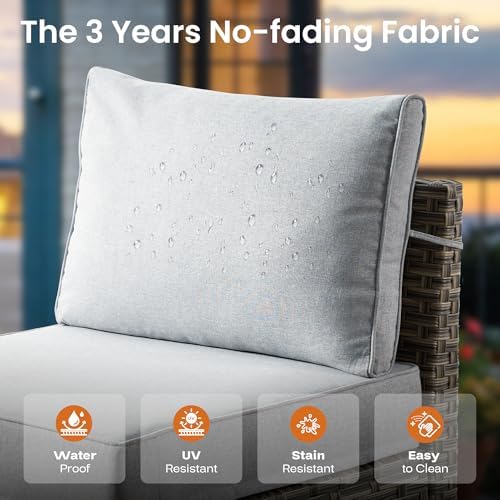 ovios 9 Piece Patio Sectional Furniture - Image 7