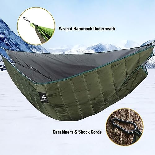 AYAMAYA Single & Double Hammock Underquilt, 4 Season Camping Hammock Quilt - Image 5