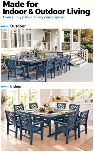 12 Piece HDPE Outdoor Dining Set - Image 5