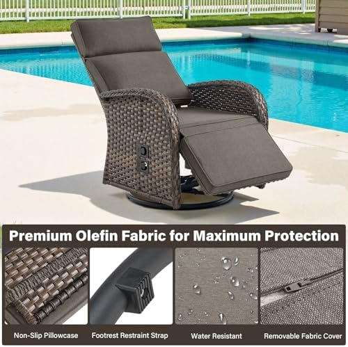 5 Piece Wicker Patio Furniture Set - Image 6