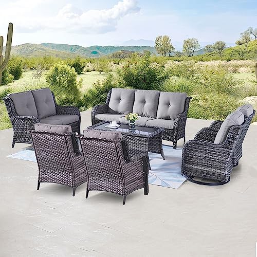 Belord Outdoor Furniture Wicker Conversation Sets - Image 2