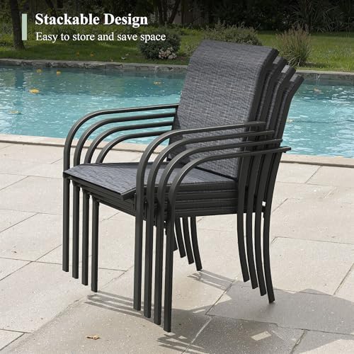Patio Table and Chairs Set for 8, Outdoor Dining Set - Image 3