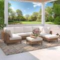 LVUYOYO 8 Pieces Outdoor Patio Furniture Set, Wicker Sectional Sofa Set by LVUYOYO