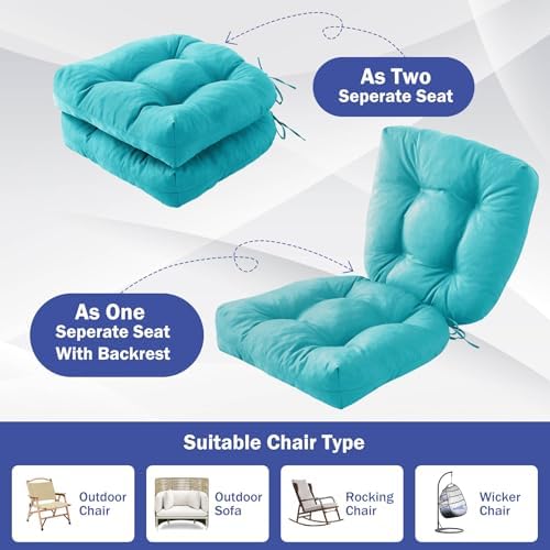 Outdoor Chair Cushions Set of 2, Patio Chair Cushions - Image 6