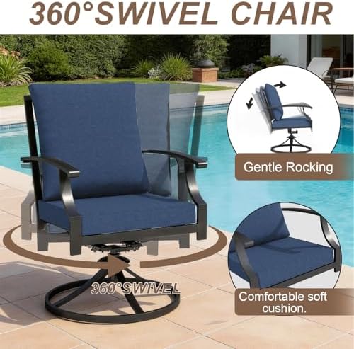 10 Piece Outdoor Dining Set for 8, Patio Table and Chairs Set - Image 5