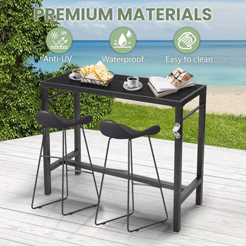 Murago Outdoor Bar Table, Bar Height Outdoor Pub Table, 46 inch Long - Image 6