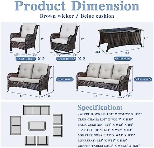 Outdoor Furniture Wicker Conversation Sets - Image 3
