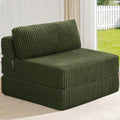 Folding Sofa Bed Convertible 4 in 1 Sleeper Chair Green Twin XL by MEGAYESHome