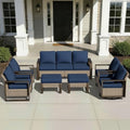 Outdoor Patio Chairs, 8 Pieces Wicker Rattan Furniture Set, 4 Patio Chairs by Joyside