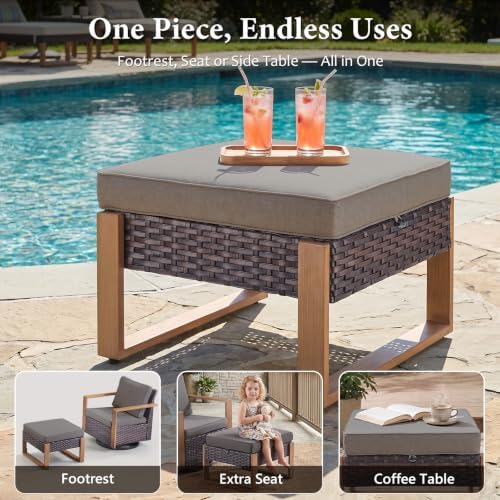 3 Pieces Patio Sofa Set with Metal Arm - Image 5