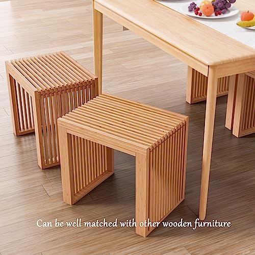 Bamboo Dining Bench 35" Indoor Wooden Shoe Benches - Image 2