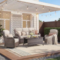 Luxury 4 Pieces Patio Furniture Set-Outdoor Swivel Rocker Patio Chairs by JelwalyPatioFurnitureSet