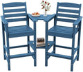 SERWALL Tall Adirondack Chairs Set of 2, Outdoor Bar Height Barstools Chair Set by SERWALL