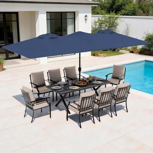 10 Piece Outdoor Dining Set for 8, Patio Table and Chairs Set - Image 6
