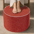 Patio Outdoor Ottoman, Burnt Orange, Pouf Footstool by AbunHeri