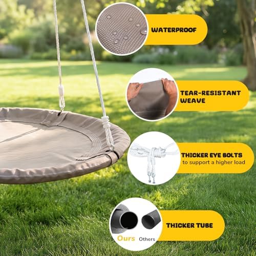 Trekassy 40" Saucer Tree Swing, 700LBS Heavy Duty Swing - Image 2