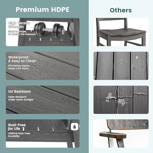 Pamapic Patio Dining Table Set, 5-Piece Outdoor Dining Set - Image 3