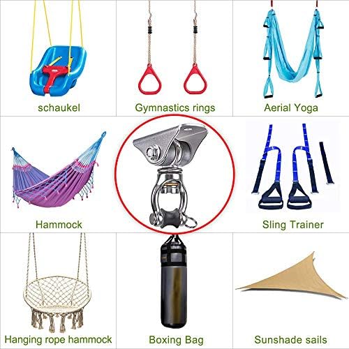 SELEWARE Silent Swing Hanger Heavy Duty Bearing Swing Hooks 1 Pack - Image 2