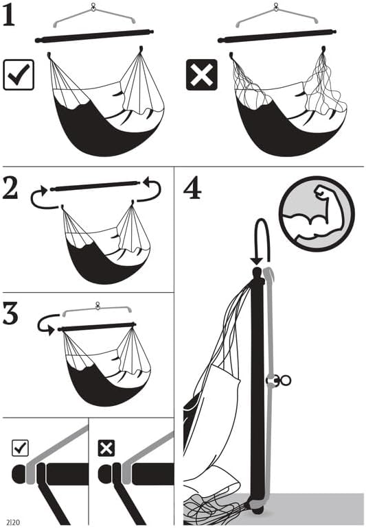 La Siesta® Large Comfort Habana Cotton Hanging Hammock Chair, Indoor Outdoor Hammock Swing Chair, Boho Hanging Chair Bedroom Patio, Max 285 Lbs, Azure