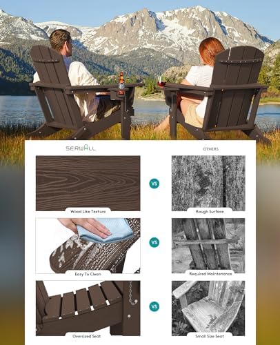 SERWALL Outdoor Adirondack Chair Set of 8 - Image 5