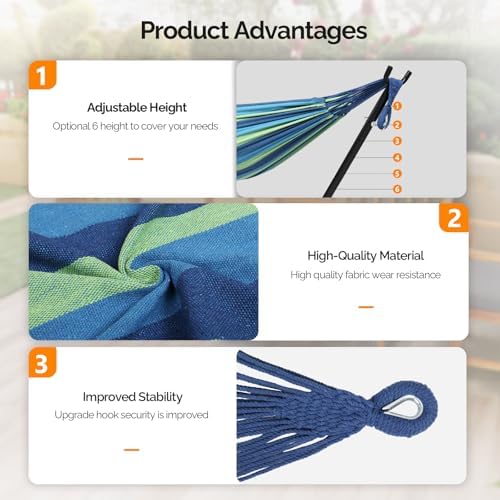 Heavy Duty 550 LBS Double Hammock - Image 3
