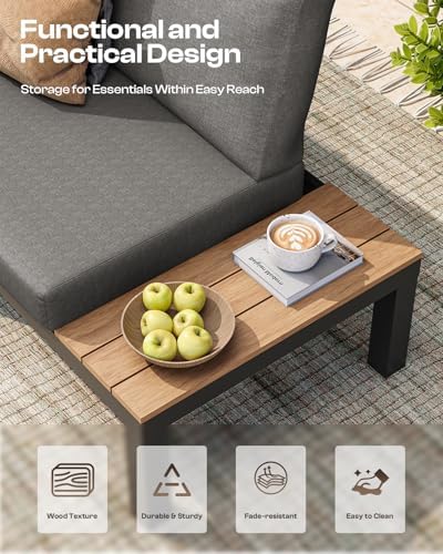 Aluminum Modular Outdoor Patio Furniture Set, Daybed Sectional - Image 5