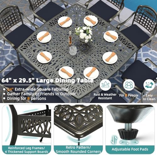 9-Piece Outdoor Patio Dining Set - Image 2