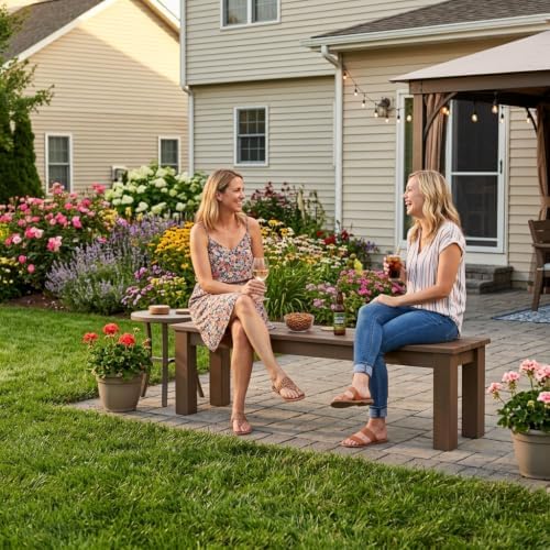 3-Person Outdoor Backless Bench - Image 2
