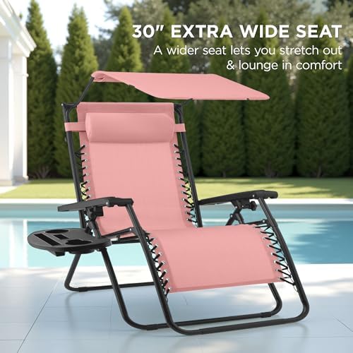 Best Choice Products Oversized Zero Gravity Chair Recliner w/ Canopy - Image 3