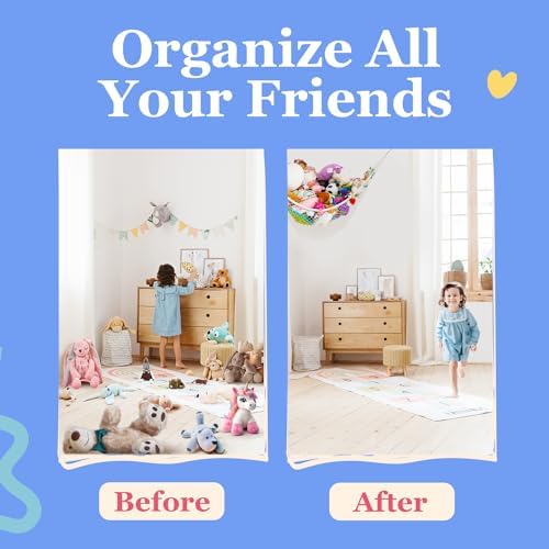 Stuffed Animal Hammock 2 Pack | Corner Stuffed Animal Storage & Plushie Net | - Image 4