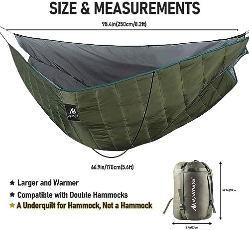 AYAMAYA Single & Double Hammock Underquilt, 4 Season Camping Hammock Quilt - Image 4