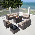 10 Pieces Outdoor Patio Furniture Set, Outdoor Sectional Furniture by RTDTD