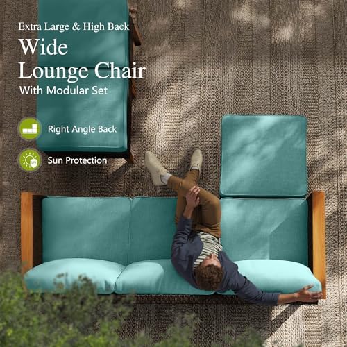 Sophia & William 9 Pieces Wicker Patio Furniture Set, Aqua Blue - Image 4