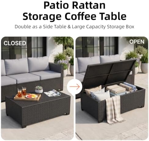 LazySunsets 6-Piece Outdoor Patio Furniture Set - Image 3