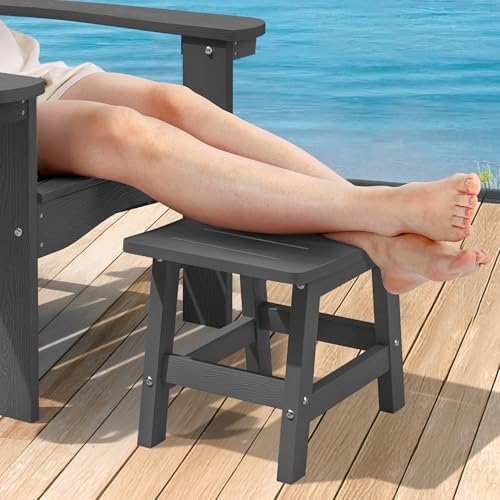 LUE BONA Outdoor Adirondack Ottomans, Footrest Footstool, Outdoor Foot Rest by LUEBONA