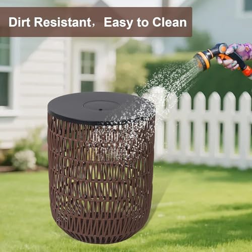 HMVPL Solar Outdoor Side Table Set of 2 - Image 5