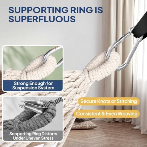 ANYOO Cotton Camping Hammock Portable - Image 4