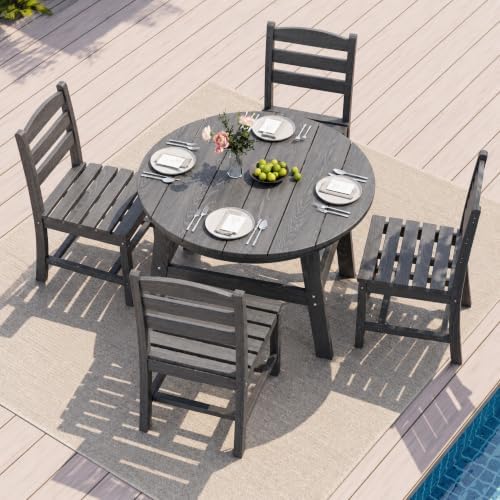Pamapic Patio Dining Table Set, 5-Piece Outdoor Dining Set by Pamapic