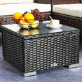 DIMAR GARDEN Outdoor Coffee Table Wicker Patio Side Table by DIMARGARDEN