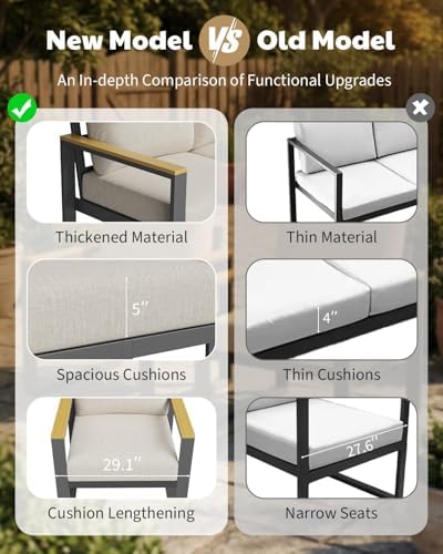 Modern Aluminum Patio Chair Set - Image 4