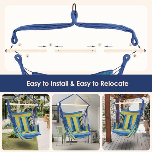 Highwild Hammock Chair Hanging Rope Swing - Image 5