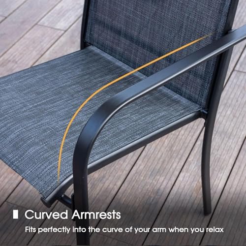 VICLLAX Patio Dining Set for 6, Outdoor Furniture Set Includes 47.2" Round - Image 4